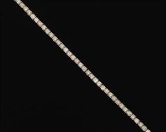 Ladies Gold and Diamond Tennis Bracelet 