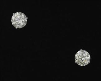 Ladies Pair of Gold and Diamond Ear Studs