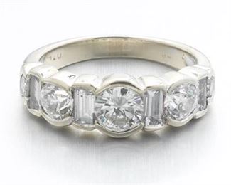 Ladies Platinum and Diamond Band 