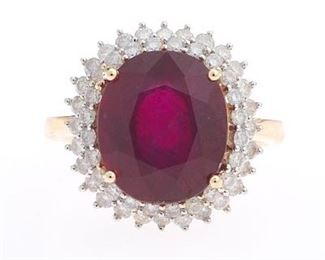 Ladies Ruby and Diamond Ring, AIG Report