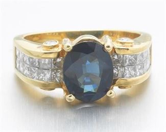 Ladies Sapphire and Diamond Ring 