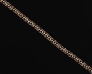 Ladies Vintage Gold and Diamond Bracelet 