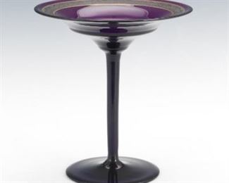 Moser Amethyst Glass Compote