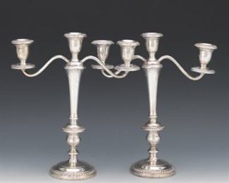 Pair of Gorham Sterling Silver Candelabra