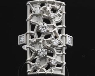 Palladium and Diamond Fashion Ring 