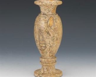 Prehistoric Fossil Slub Carved Vase