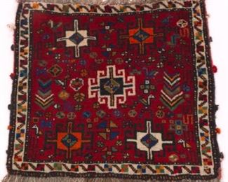 Rare Very Fine Antique Hand Knotted Qashqaie Shiraz Rug, ca. 1920s 