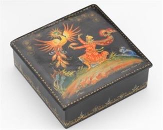Russian Palekh Lacquer Box, 