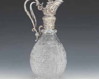 Silver and Crystal Claret Jug