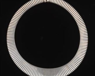 Sterling Silver Tubogas Flex Graduated Fashion Necklace 