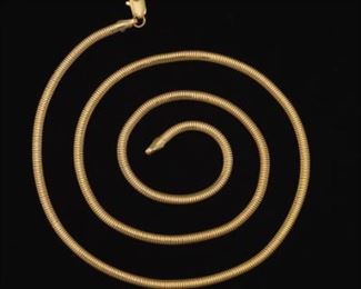 UnoAErre Italian Gold Snake Chain Necklace 