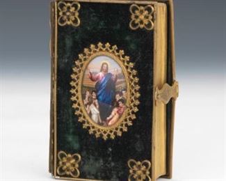 Ursuline Manual with Reverse Painted Glass Cover
