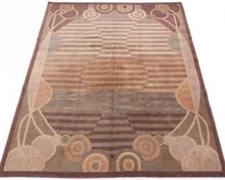 Very Fine Hand Knotted Gabbeh Art Deco Style Carpet 
