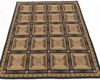 Very Fine Hand Knotted Needlepoint Aubusson Style Carpet 