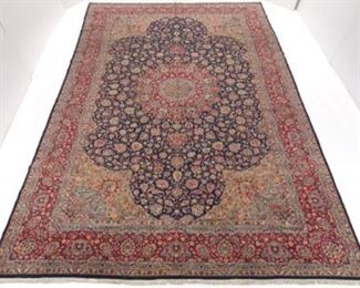 Very Fine Semi Antique Hand Knotted Signed Lavar Kerman Carpet 