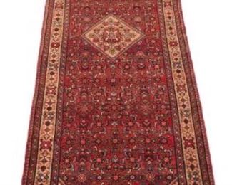 Very Fine SemiAntique Hand Knotted Mahal Runner, ca. 1970s 