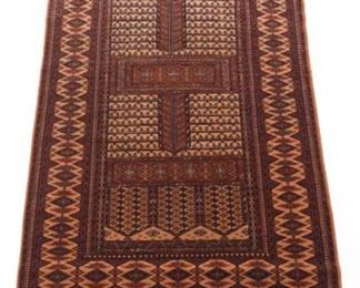 Very Fine Vintage Hand Knotted Balouch Carpet 