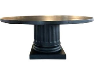 Restoration Hardware Column Dining Table
Color: Salvaged Black. 72in Diameter. Original Retail: $2756.
DIMENSIONS
72 x 30 x 72 in