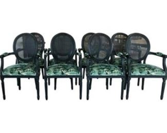 Restoration Hardware Chairs in Kelly Wearstler Fabric (Set of 8, Seat height: 20.5in, Arm height: 27.5in)
DIMENSIONS
23 x 40 x 19 in
