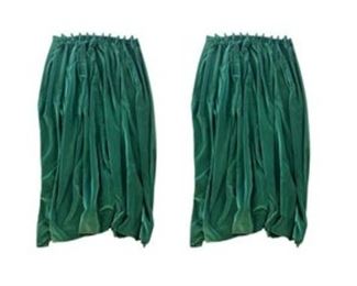 Set of Green Window Panels with Acrylic Rod Set of 2 panels measuring 104in width by 101in height