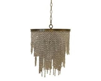 Restoration Hardware Athena Crystal Pendant Antiqued Brass Frame.
DIMENSIONS
17 x 29 x 17 in