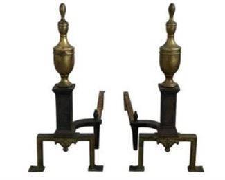 Antique Brass and Iron Andirons
DIMENSIONS
8.5 x 18.5 x 17.5 in