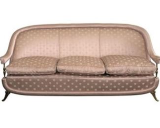 Mid Century Italian Sofa on Brass Legs Seat height: 20
DIMENSIONS
70 x 33 x 33 in