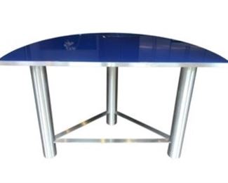 Modern Blue Glass Demilune DIMENSIONS
60.5 x 37.75 x 30.25 in