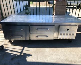 Perlick Flat Top with 84" refrigerator in 4 drawers