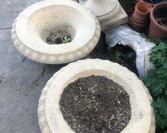 Pair of Cement Planters