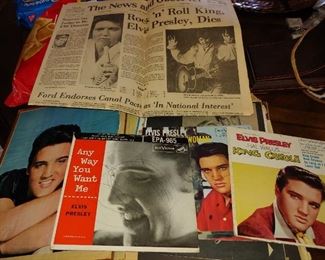 Elvis Presley Memorabilia Book with Newspaper/Magazine Artiles