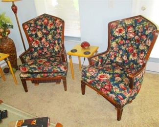 Restored and re upholstered antique chairs