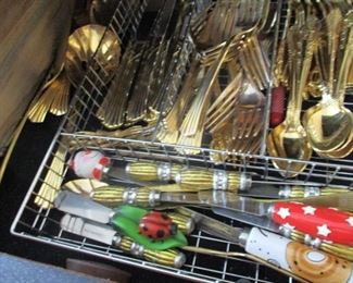 Gold plated cutlery