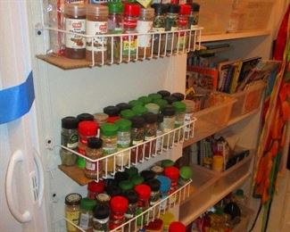 Lots of spices in pantry