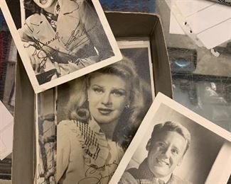 vintage autographed real and preprinted photos