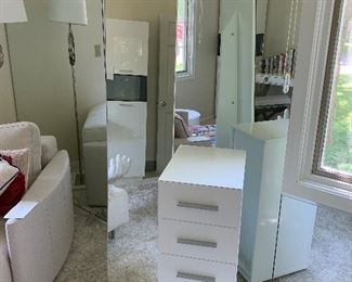 Bellini Modern Living  three drawer cabinet with miror