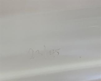 Yankel Ginzburg Acrylic Sculpture "Paradise" Signed and numbered.(numbered 23/45) and entitled "Paradise"
Magnificent movable five piece painted acrylic sculpture by world famous artist Yankel Ginzburg whose work is given by the government to foreign diplomats, collected by true art lovers. This piece has a male profile, a female profile, the lovers, with another piece representing Paradise, and the fourth the World. Moving the 4 pieces around in the slots in the base, changing their positions, is such a joy, giving deep meaning to the love of the two in Paradise.