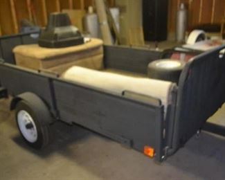 UTILITY TRAILER  $399.00 There is not a title on this trailer a bonded title will have to be applied for. 