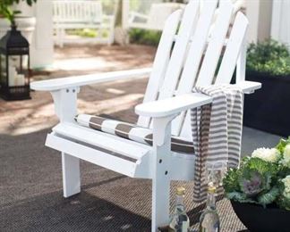 Coral Coast Pleasant Bay Acacia Adirondack Chair, White