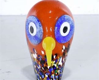 Italian Glass Bird Tabletop Sculpture