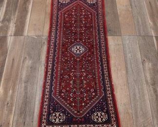 Vintage Persian Abadeh 2'X5.5' Hand Knotted Runner Rug