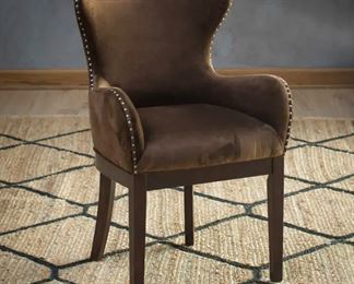 Pair Belham Living Espresso Wing Back Dining Chairs