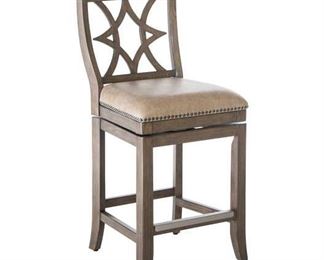 Belham Living Taupe Square Seat Swivel Counter Stool