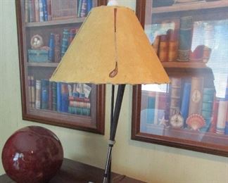 golf lamp and prints