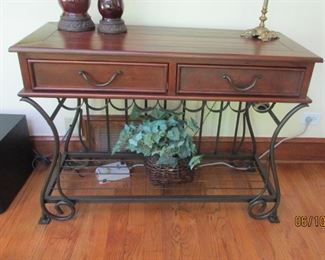 table with drawers