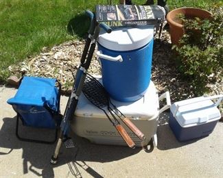 Coolers, Folding Bench Truck, More