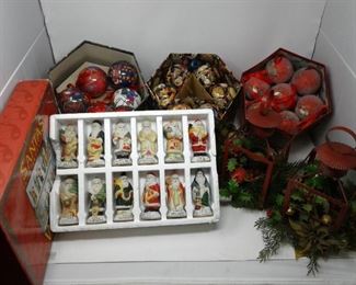 Retro Christmas Lot with Collectible Santas