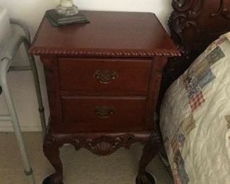 2 antique side tables 2 drawers 
