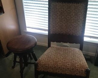 Antique Rocker and have 2 antique piano stools 