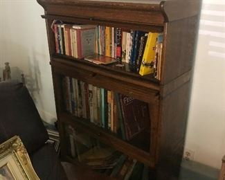 Antique 3 separate lawyers bookcase 